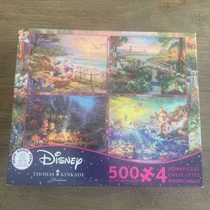 Disney Thomas Kincaid Puzzle set of 4